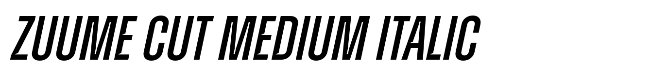 Zuume Cut Medium Italic